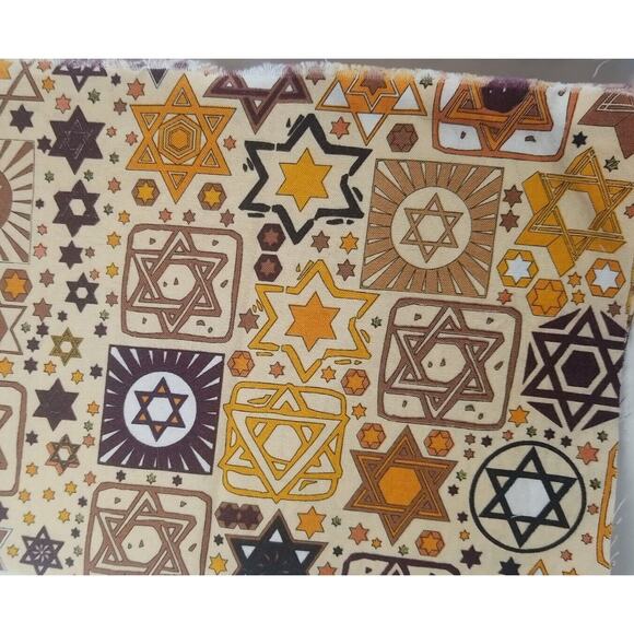 Hanukkah Fabric Scraps Quilting, Crafts, Sewing Cotton 9" x 6" Lot of 10 - Picture 3 of 9